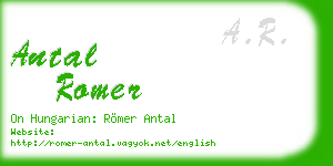 antal romer business card